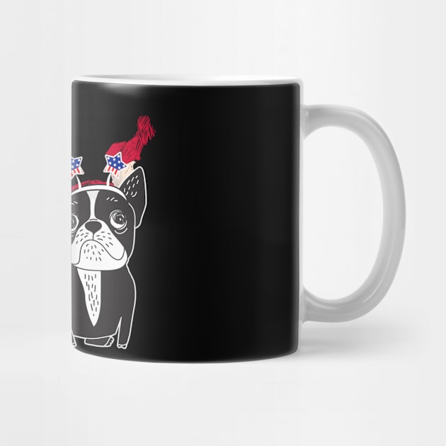 American Flag USA 4th of July French Bulldog by Kaileymahoney